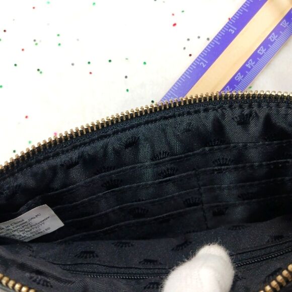 Juicy Couture Gold Metallic Leopard Print Wristlet Black with Two Zip Pockets... - Picture 10 of 10